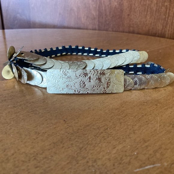 Vintage Metal Belt Gold Tone - Picture 3 of 14